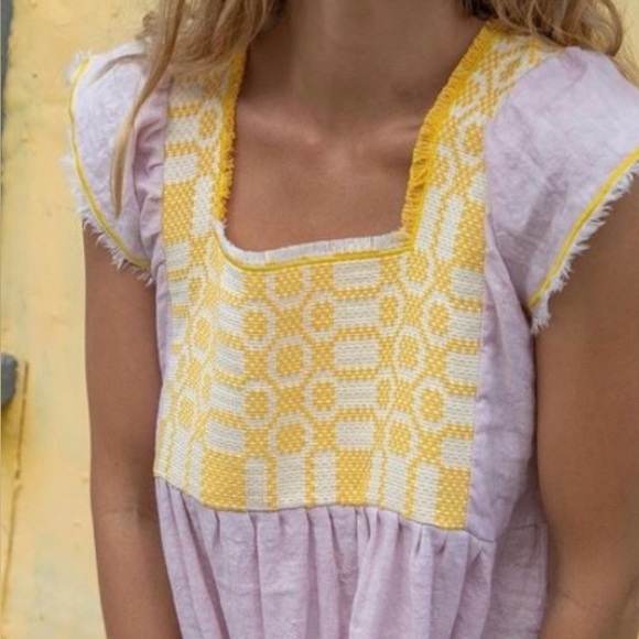 Charming sleeveless linen dress - Picture 4 of 14